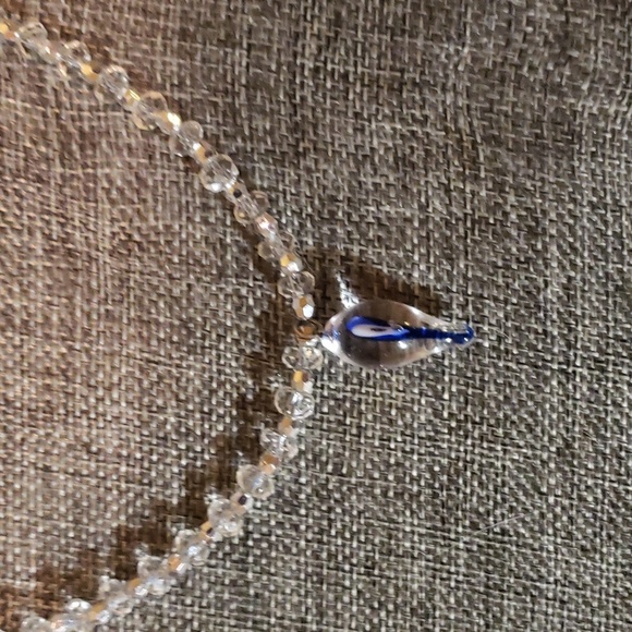 Evil eye choker / natural quartz 925 handmade - Picture 1 of 7